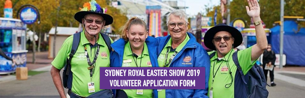 sydney royal easter show returning volunteer application forms