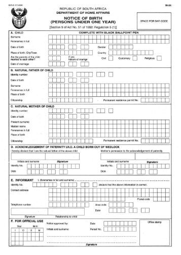 application form for citizenship south africa