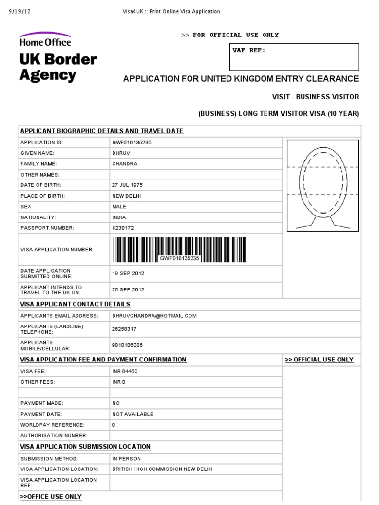 apply on line for c3 visa application