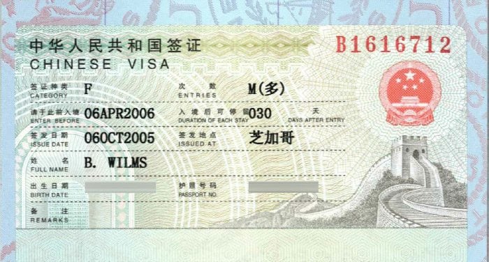 china visa application uk passport