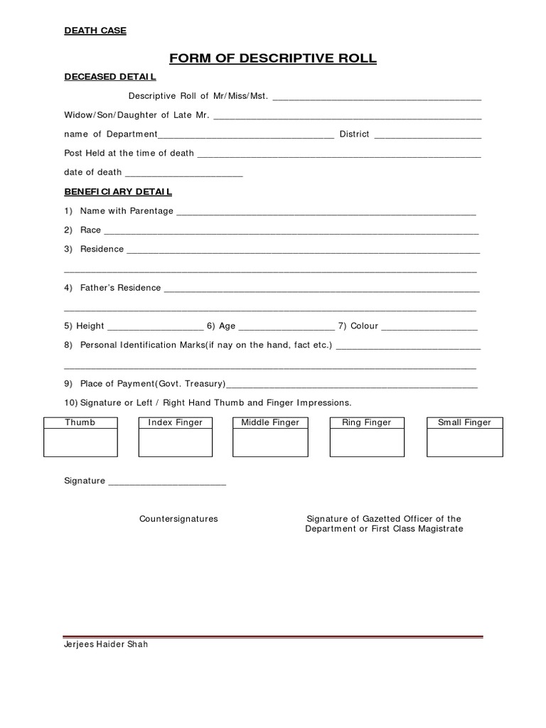 family pension application form 6