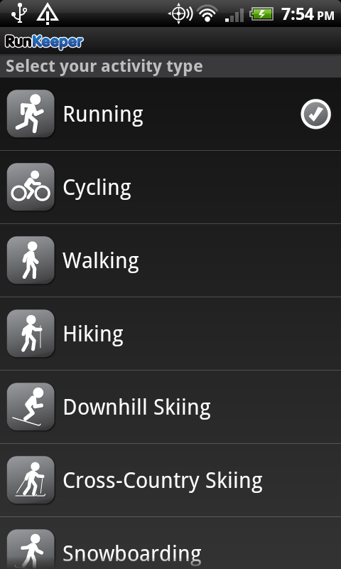 how to use runkeeper application